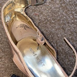 nine west nude shoes